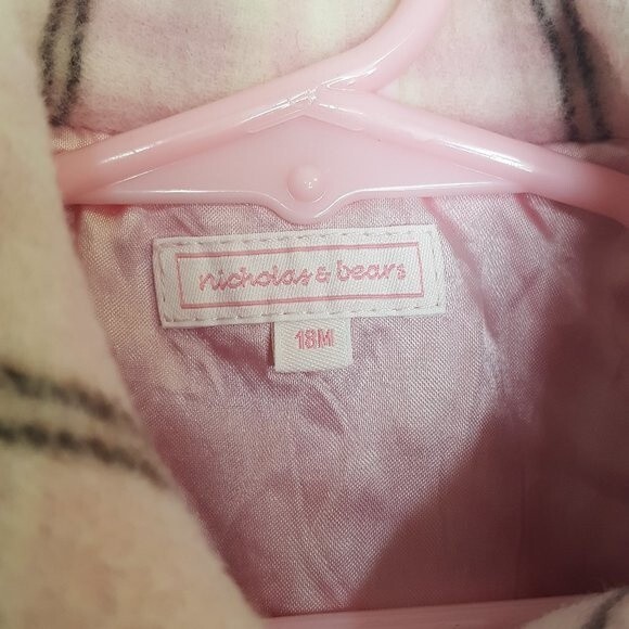 Nicholas & Bears Pink Plaid Winter Wool Cape - Picture 4 of 6